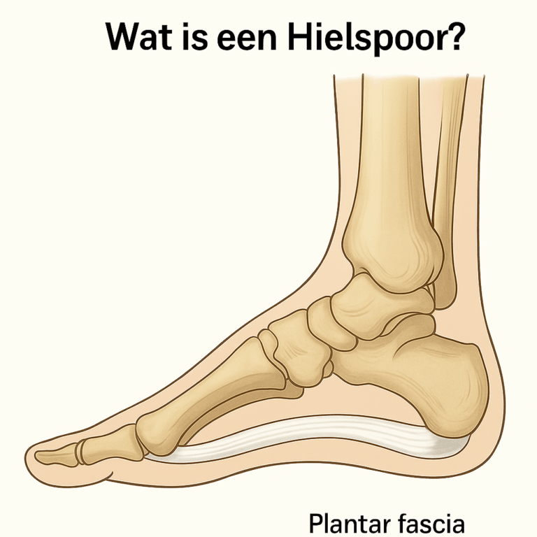 schematisch afbeelding van een fascia plantaris voor de blog: wat is een hielspoor?