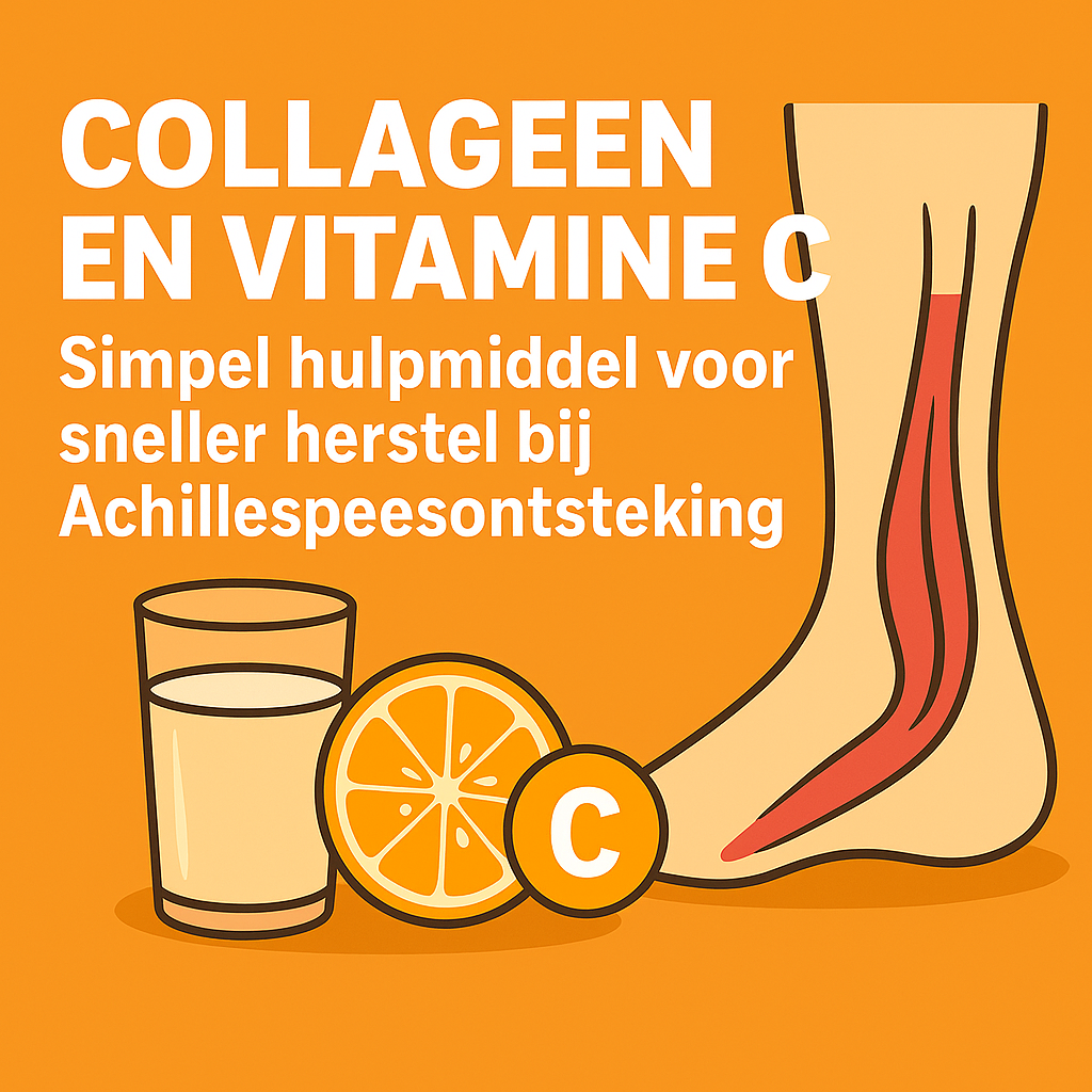 illustratieve afbeelding van het herstel van achillespeesontsteking met collageen en vitamine C